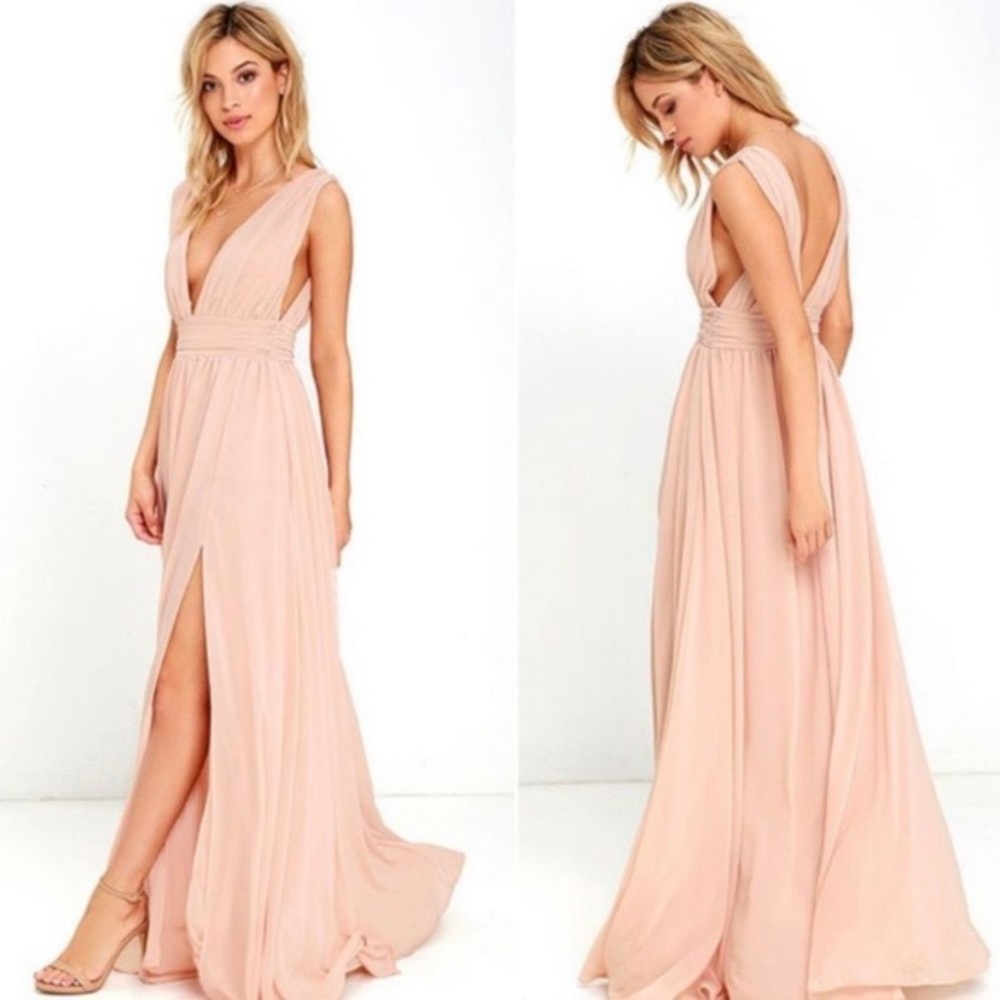 Lulus heavenly hues blush dress